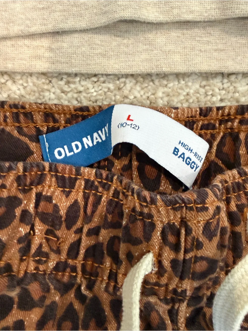 Crew cuts top & Old Navy Leopard Print Pants